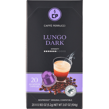 Caffè Perrucci Lungo Dark 20 Aluminium Capsules 20 x 5.2 g