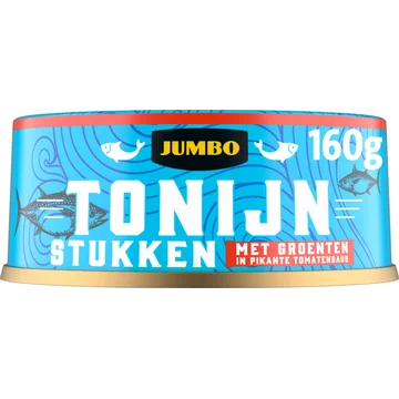Jumbo Tonijnstukken met Groenten in Pikante Tomatensaus 150 g