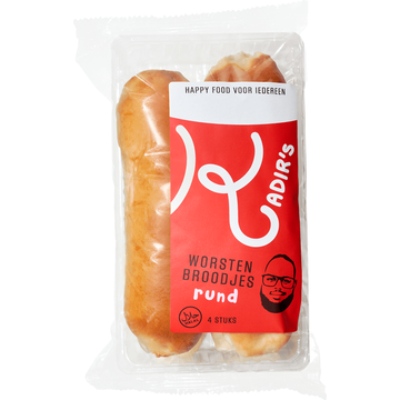 Kadir's Worsten Broodjes Rund 4 Stuks