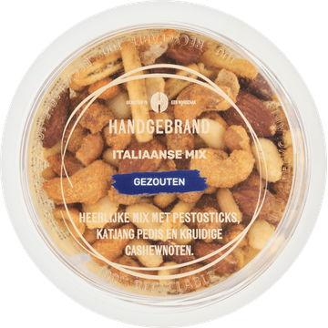 Handgebrand Italiaanse Mix Gezouten 200 g