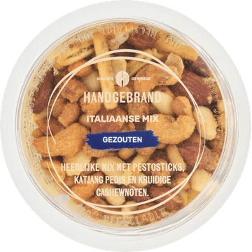 Handgebrand Italiaanse Mix Gezouten 200 g