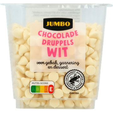 Jumbo Chocoladedruppels Wit 125 g