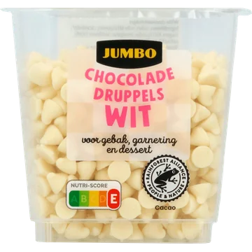Jumbo Chocoladedruppels Wit 125 g