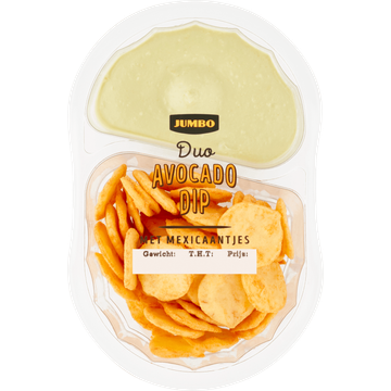 Jumbo Duo Avocado Dip met Mexicaantjes 140 g
