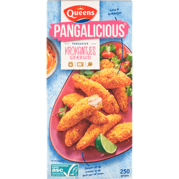 Queens Pangalicious Pangasius Krokantjes Gekruid 250 g