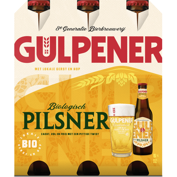 Gulpener - Pils - BIO - Fles - 6 x 300ML