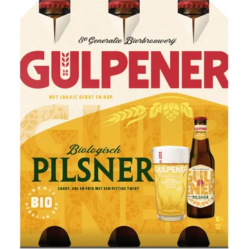 Gulpener - Pils - BIO - Fles - 6 x 300ML