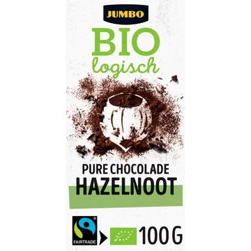 Jumbo Biologisch Pure Chocolade Hazelnoot 100 g