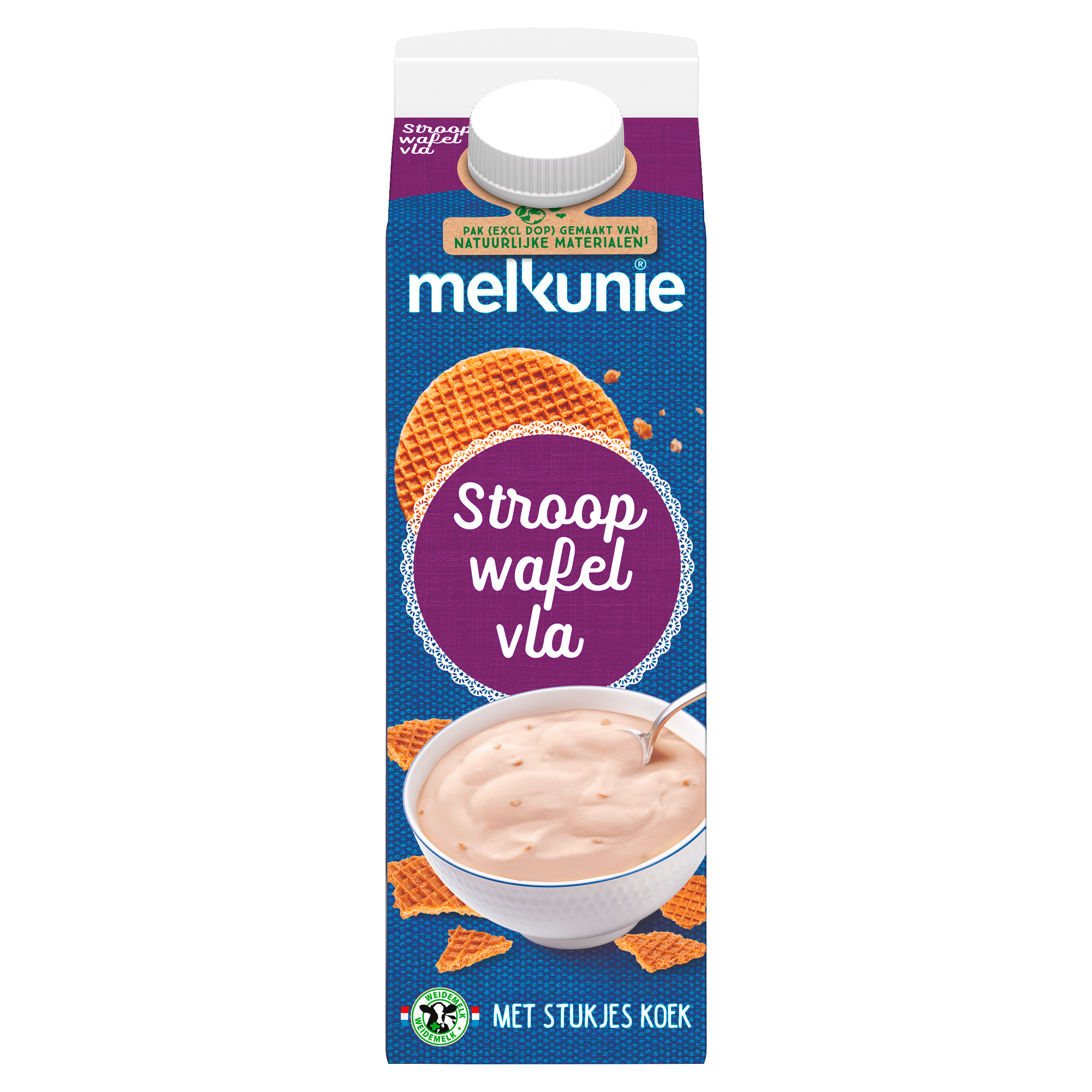 Melkunie Stroopwafel Vla met Stukjes Koek 1 L