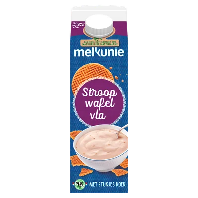 Melkunie Stroopwafel Vla met Stukjes Koek 1 L