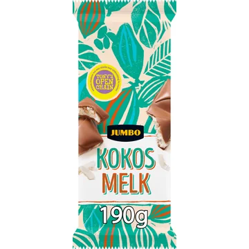 Jumbo Melkchocolade Kokos 190 g
