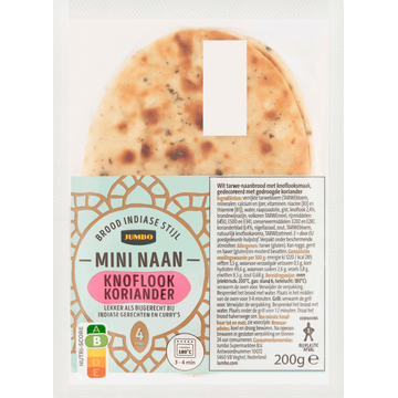 Jumbo Mini Naan Knoflook Koriander 200 g