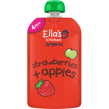 Ella's Kitchen Aardbeien + appels 4+ biologisch 120 g