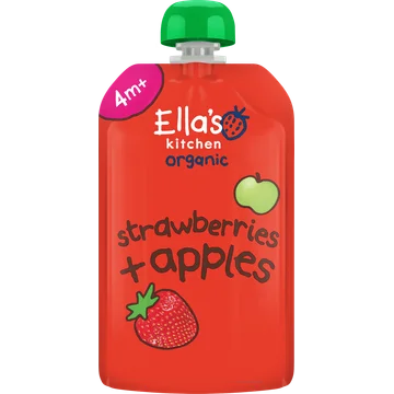 Ella's Kitchen Aardbeien + appels 4+ biologisch 120 g