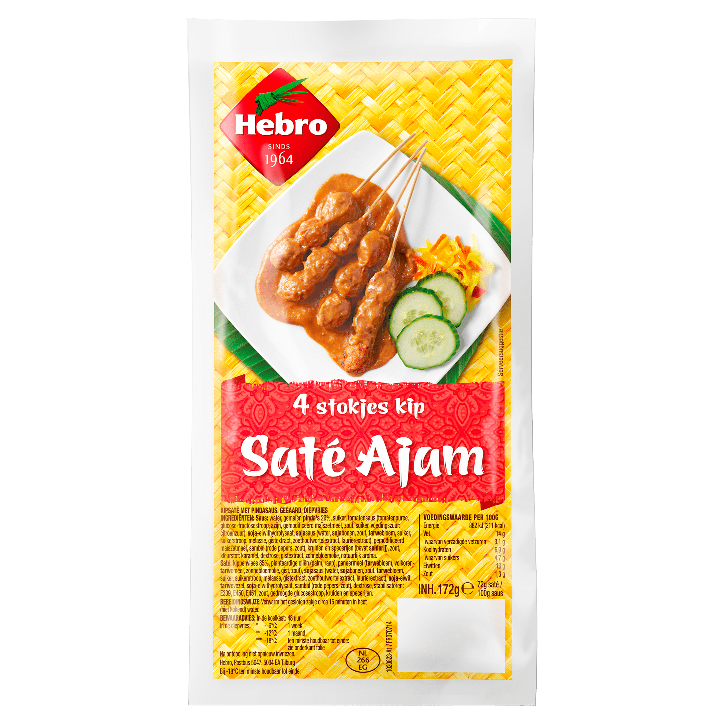 Hebro Kipsaté Ketjap 4 Stokjes 172 g