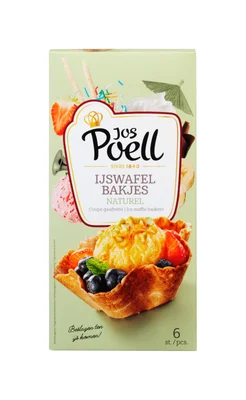 Jos Poell IJswafel Bakjes Naturel 6 Stuks 78 g