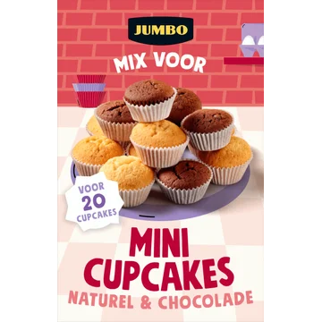 Jumbo Mix voor Mini Cupcakes Naturel & Chocolade 300 g