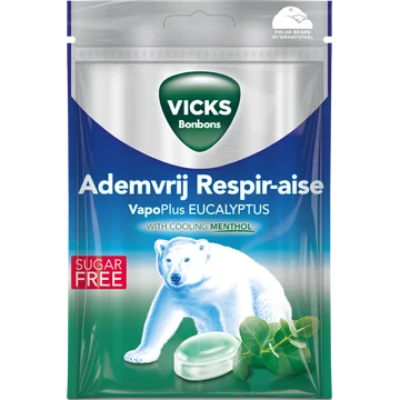 Vicks Bonbons Ademvrij VapoPlus Eucalyptus Suikervrij 72 g