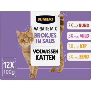 Jumbo Variatie Mix Brokjes in Saus 12 x 100 g