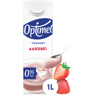 Optimel Magere Yoghurt Aardbei 0% Vet 1L
