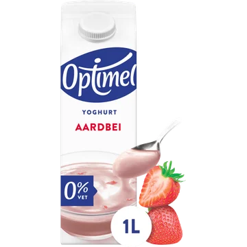 Optimel Magere Yoghurt Aardbei 0% Vet 1L