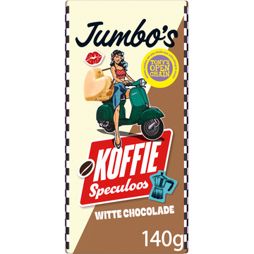 Jumbo's Witte Chocolade Koffie Speculoos 140 g