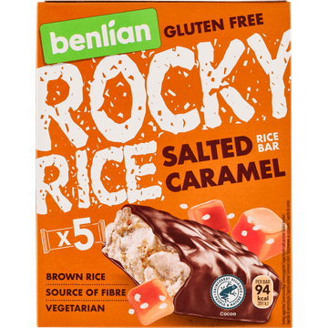 Rocky Rice Gluten Free Salted Caramel Rice Bar 5 x 18 g