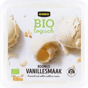 Jumbo Biologisch Roomijs Vanillesmaak 1L