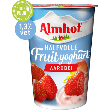 Almhof Halfvolle Fruityoghurt Aardbei 500 g