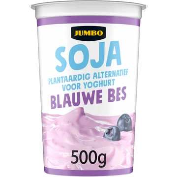 Jumbo Soja Plantaardig Alternatief voor Yoghurt Blauwe Bes 500 g