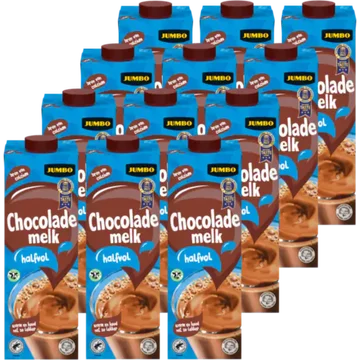 Jumbo Chocolademelk Halfvol 12 x 1 L