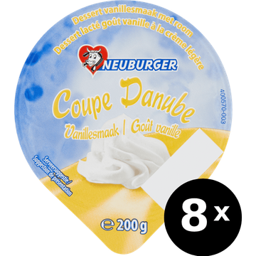 Neuburger Coupe Danube Vanillesmaak 8 x 200 g