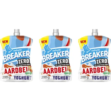 Melkunie Breaker Zero Strawberry Yoghurt 3x 200 g