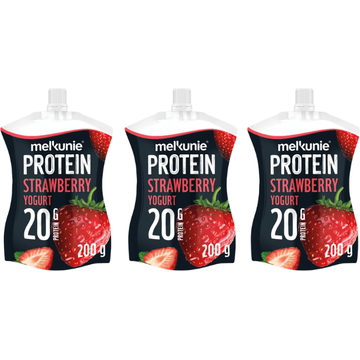 Melkunie Protein Strawberry Yoghurt 0,6% Fat 3x 200 g