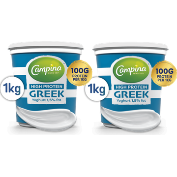 Campina High Protein Greek Yoghurt 1,5% Fat 2 x 1 kg