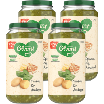 Olvarit 18+ Maanden Spaghetti Tomaat Ham 4 x 250g