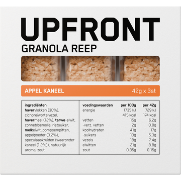 Upfront Granola Reep Appel Kaneel 3 Stuks