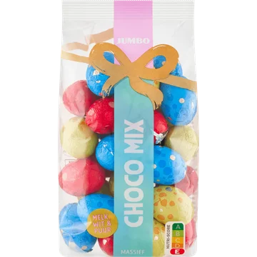Jumbo Paasei Mix Melk, Wit & Puur Massief 200 g