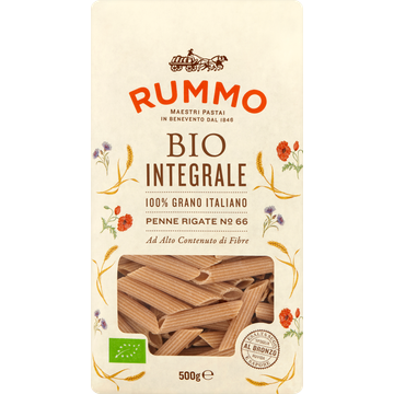 Rummo Volkoren Biologische Penne Rigate N°66 500 g