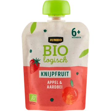 Jumbo Biologisch Knijpfruit Appel & Aardbei 6+ Maanden 90 g