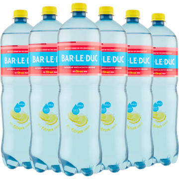 Bar-le-Duc Natuurlijk Mineraalwater Bruisend met Citroen Smaak 6 x 1,5 L