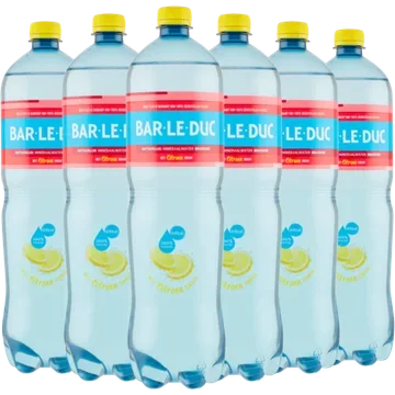 Bar-le-Duc Natuurlijk Mineraalwater Bruisend met Citroen Smaak 6 x 1,5 L