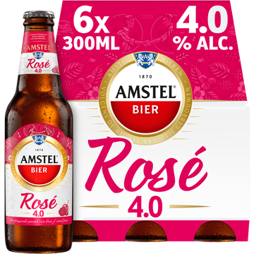 Amstel Rosé Bier Fles 6 x 300ml