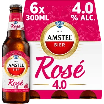 Amstel Rosé Bier Fles 6 x 300ml