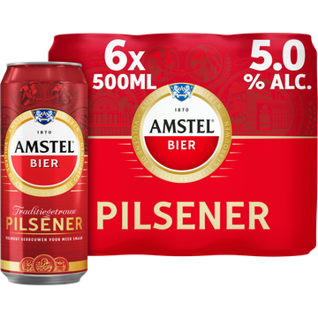 Amstel Pilsener Bier Blik 6 x 500ml