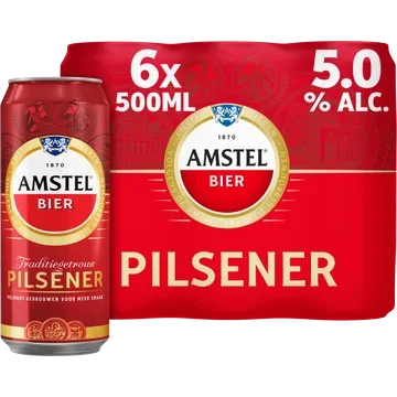Amstel Pilsener Bier Blik 6 x 500ml