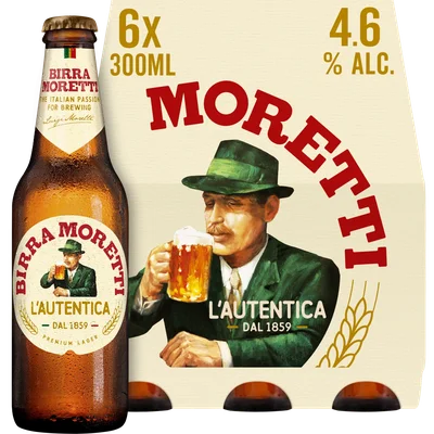 Birra Moretti L'Autentica Bier Blik 6 x 330ml