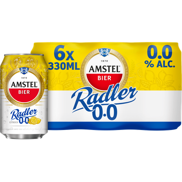 Amstel Radler Citroen 0.0 Bier Blik 6 x 330ml