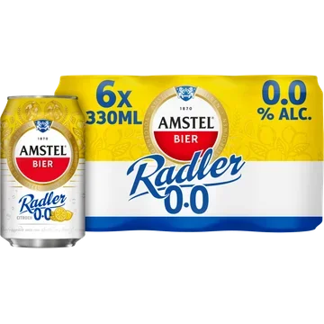 Amstel Radler Citroen 0.0 Bier Blik 6 x 330ml