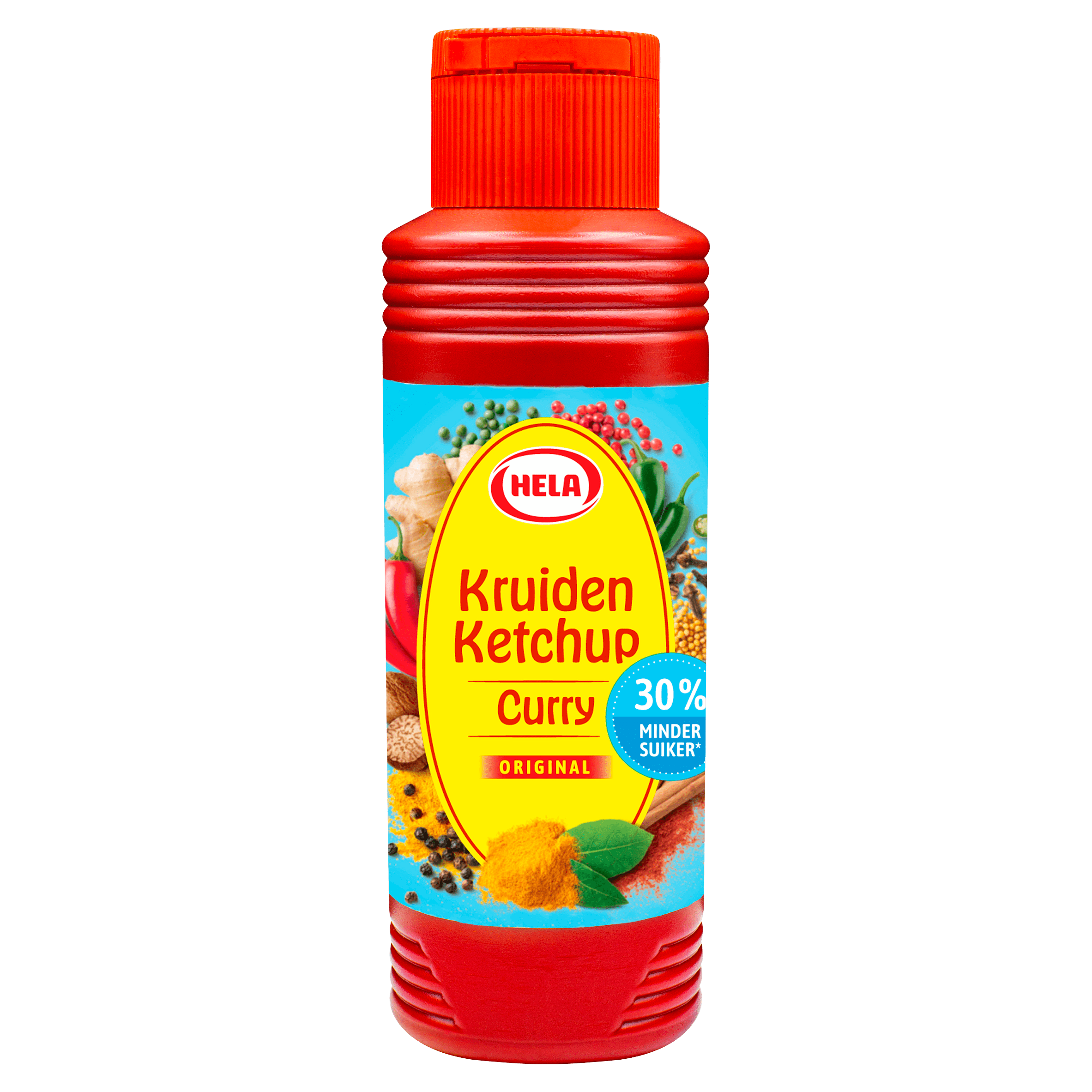 Hela Kruiden Ketchup Curry 30% minder suiker
